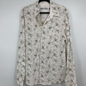 Authentic gas‎ Style mens XL shirt button flax